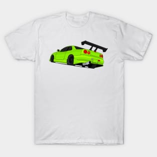 SKYLINE GTR R34 LIME T-Shirt